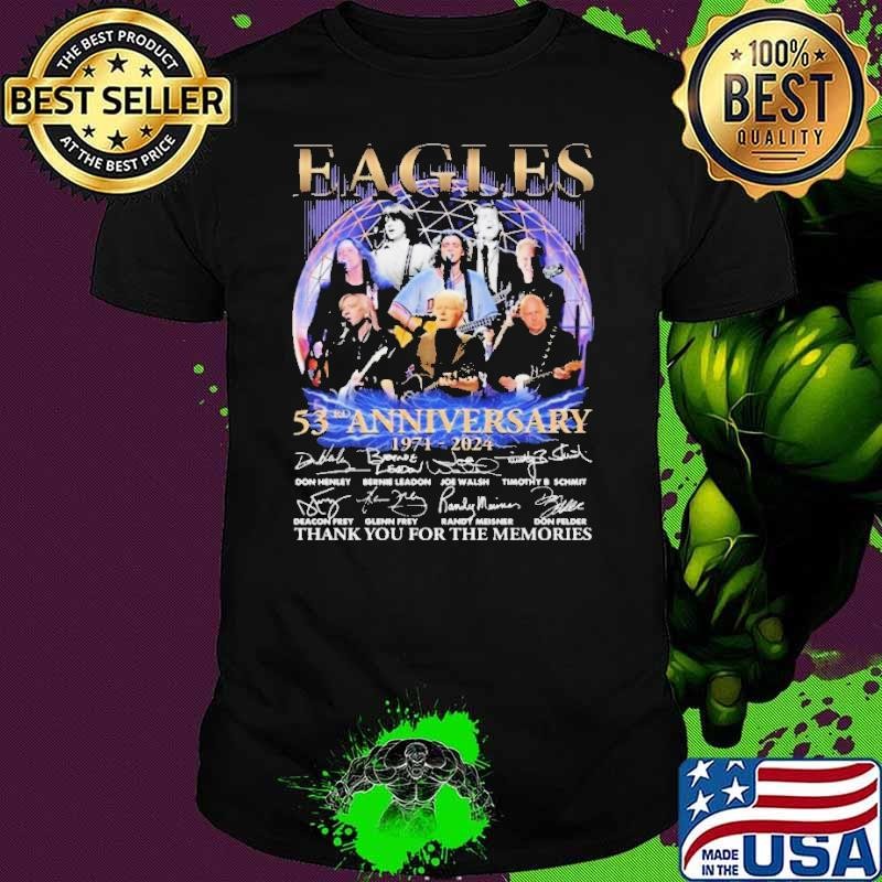 Eagles Band 53rd Anniversary 1971-2024 Thank You For The Memories Signatures shirt