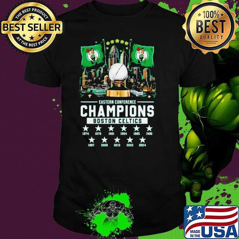 Eastern Conference Champions 2024 Boston Celtics On Boston City Wins 1974-2024 Shirt