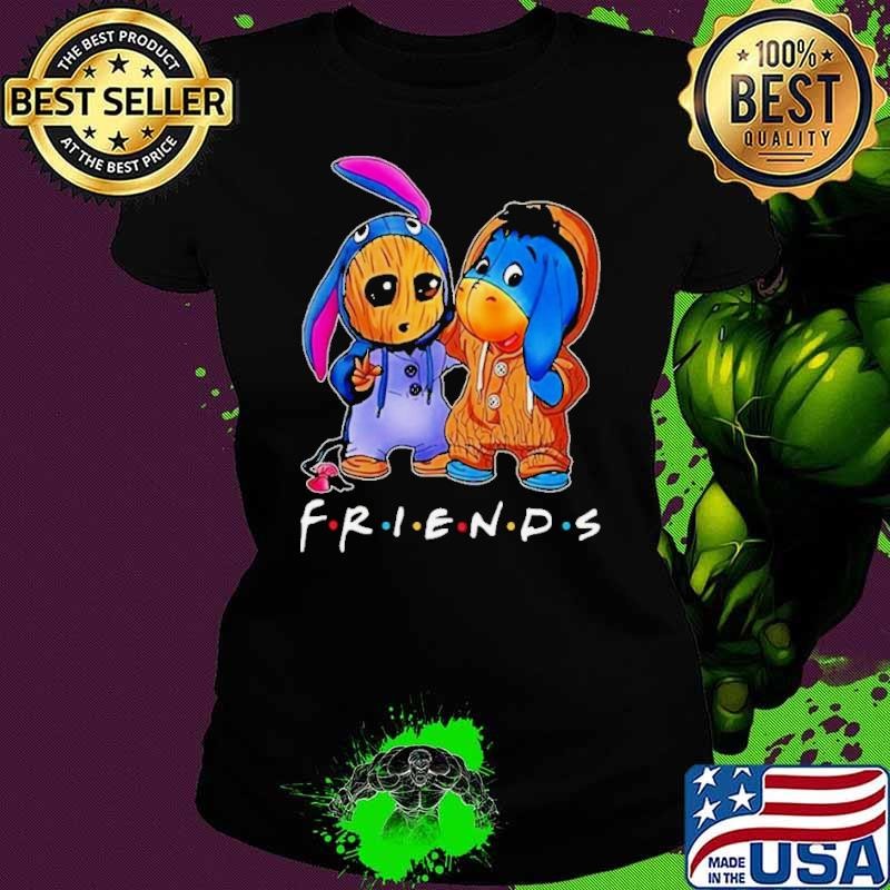 Eeyore Winnie The Pooh And Groot Marvel Best Friends For Life Ladies tee Eeyore Winnie The Pooh And Groot Marvel Best Friends For Life Ladies tee