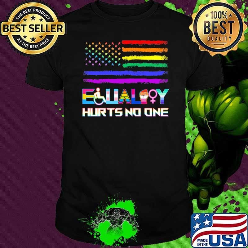 Equality Hurts No One American Flag LGBT Flag Unisex