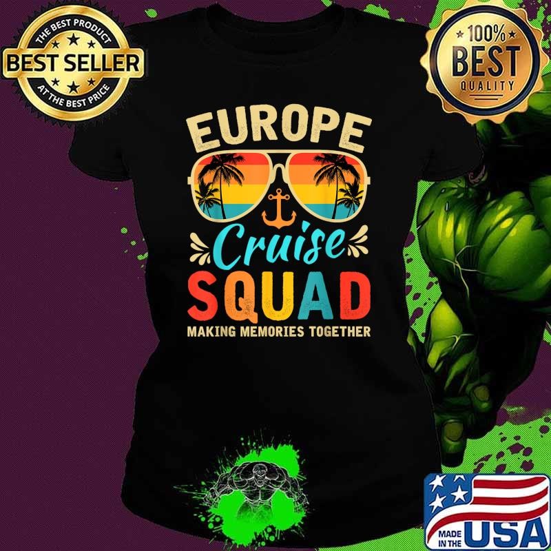 Europe Cruise Squad 2024 Making Memories Together Sunglasses retro T-Shirt