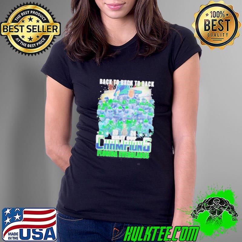 Florida Everblades Back To Back To Back 2024 Kelly Cup Champions Ladies Tee