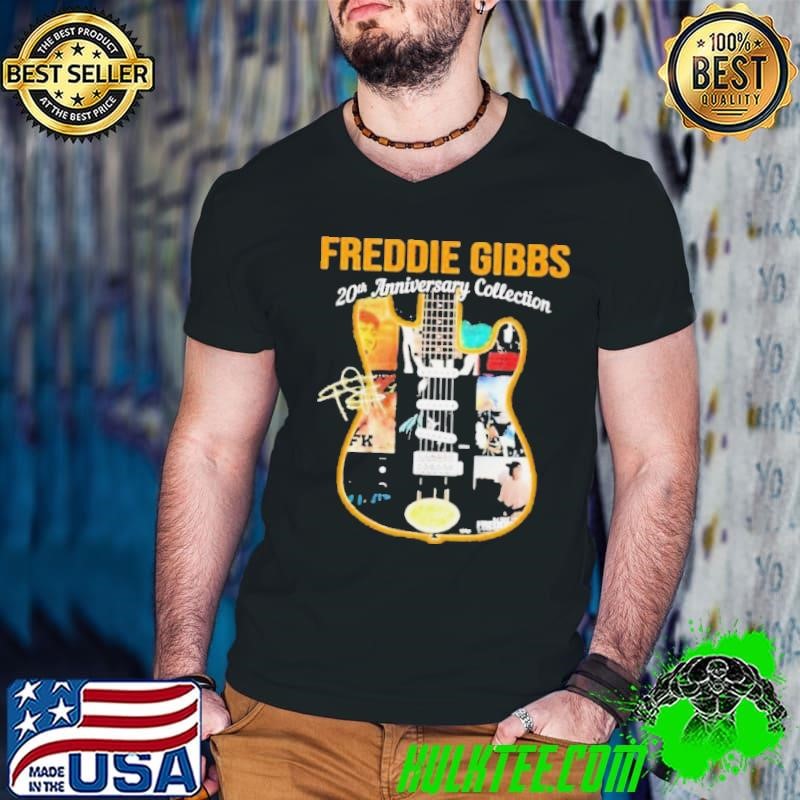 Freddie Gibbs Rapper Guitar Band 20th Anniversary Collection Guys V Neck