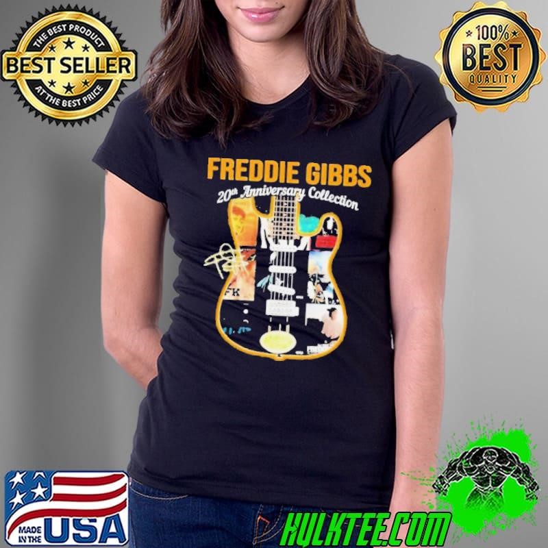 Freddie Gibbs Rapper Guitar Band 20th Anniversary Collection Ladies Tee