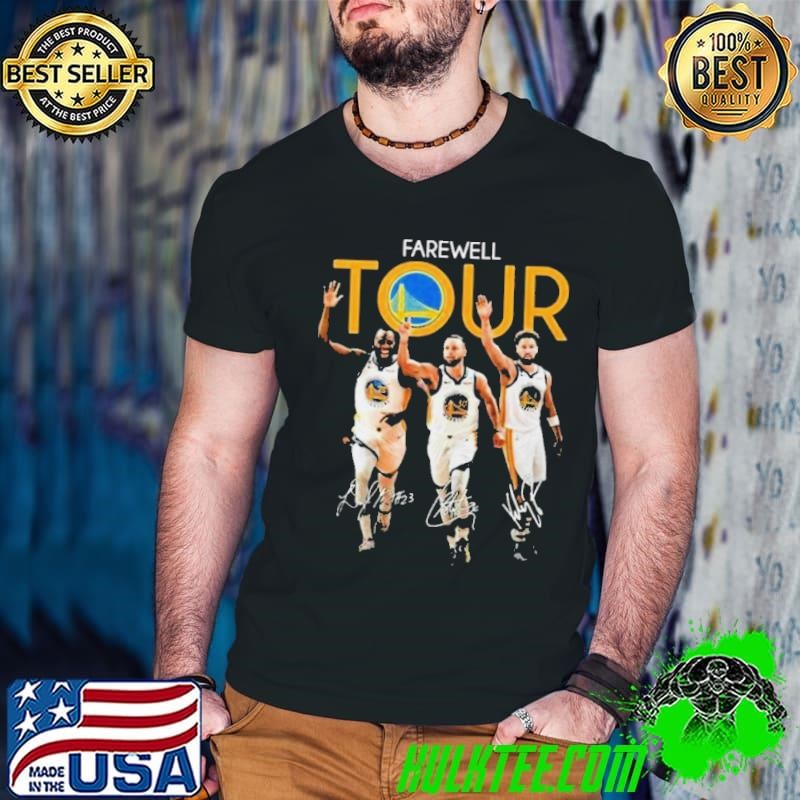 Golden State Warriors Thompson Curry Green Farewell Tour Signatures shirt