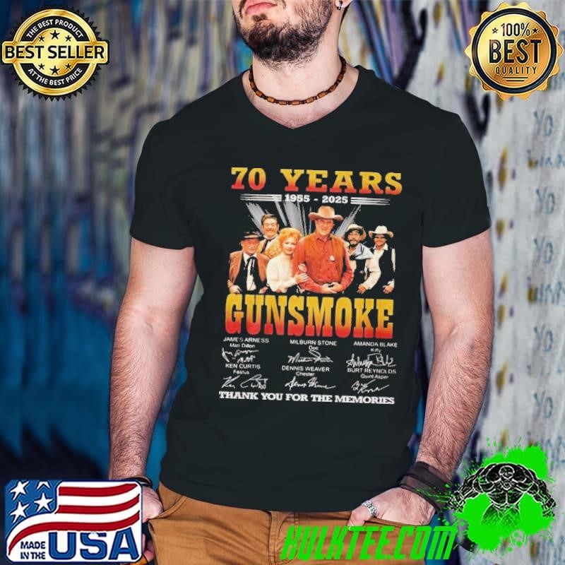 Gunsmoke 70th Anniversary 1954-2024 Thank You For The Memories Signatures T-shirt