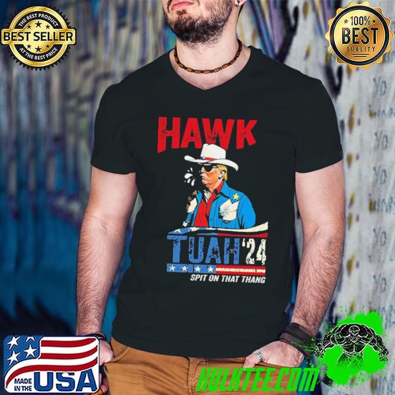 Hawk Tuah Trump Meme 2024 Guys V Neck