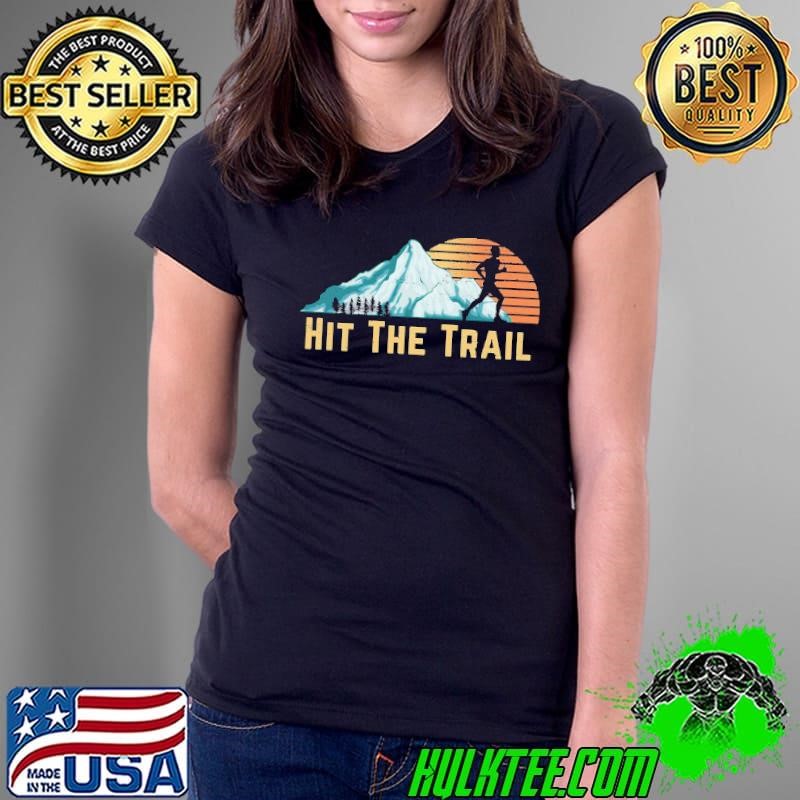 Hit The Trail Vintage Mountain Runner Retro Trail Running shirt