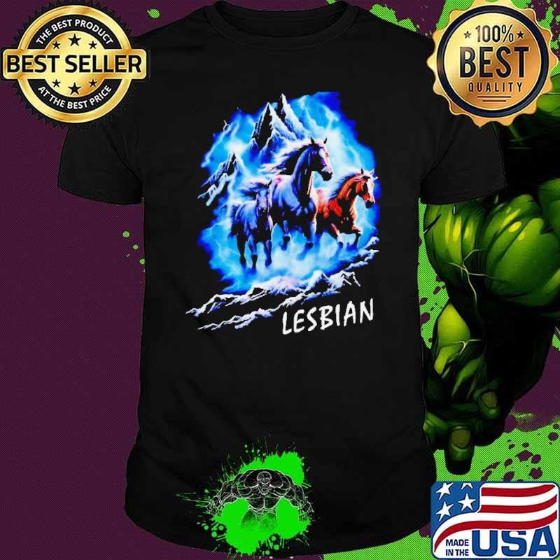 Horses running from lightning lesbian Unisex