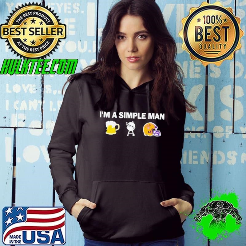 I’m A Simple Man I Like Beer BBQ And LSU Tigers Hoodie