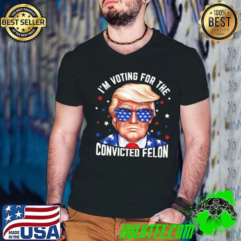 I'm Voting For The Outlaw Pro Trump 2024 American Flag T-Shirt