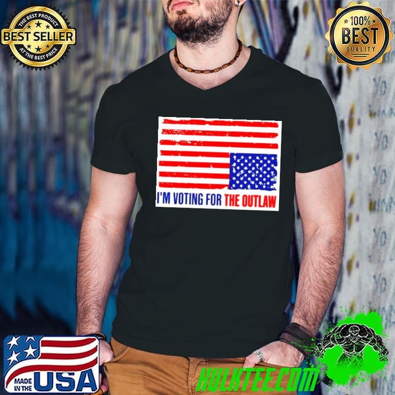 I'm Voting for The Outlaw American Flag trump 2024 T-Shirt