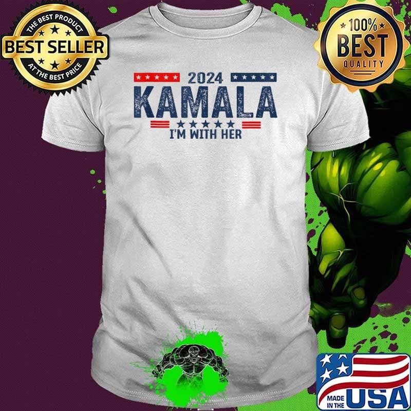 I'm With Her Kamala Harris Stars President 2024 Voting Election T-Shirt