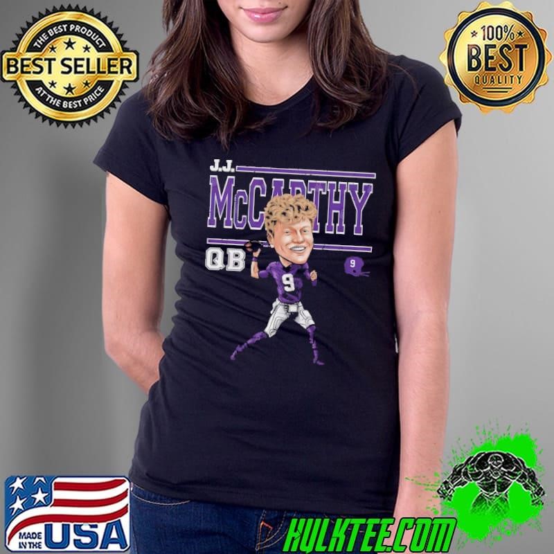 J.J. McCarthy American football quarterback for the Minnesota Vikings Cartoon T-Shirt