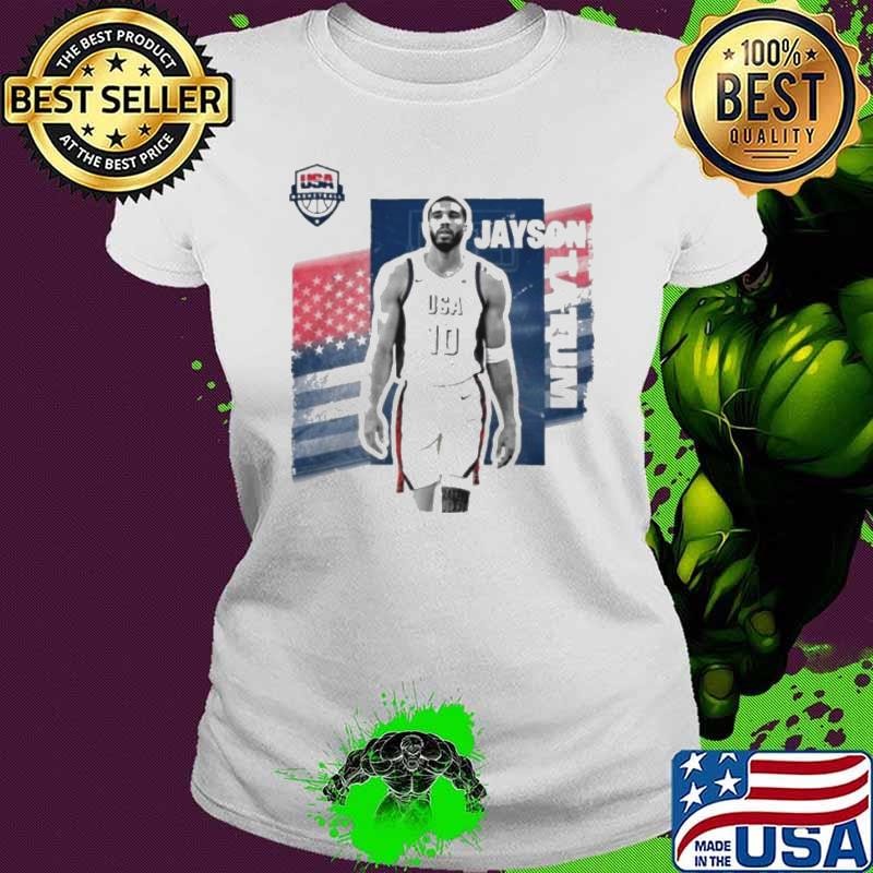 Jayson Tatum USA Basketball 2024 Summer Olympics Player Cutout Ladies tee