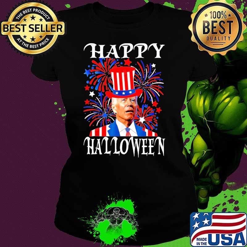 Joe Biden Happy Halloween Fireworks 4th Of July T-Shirt