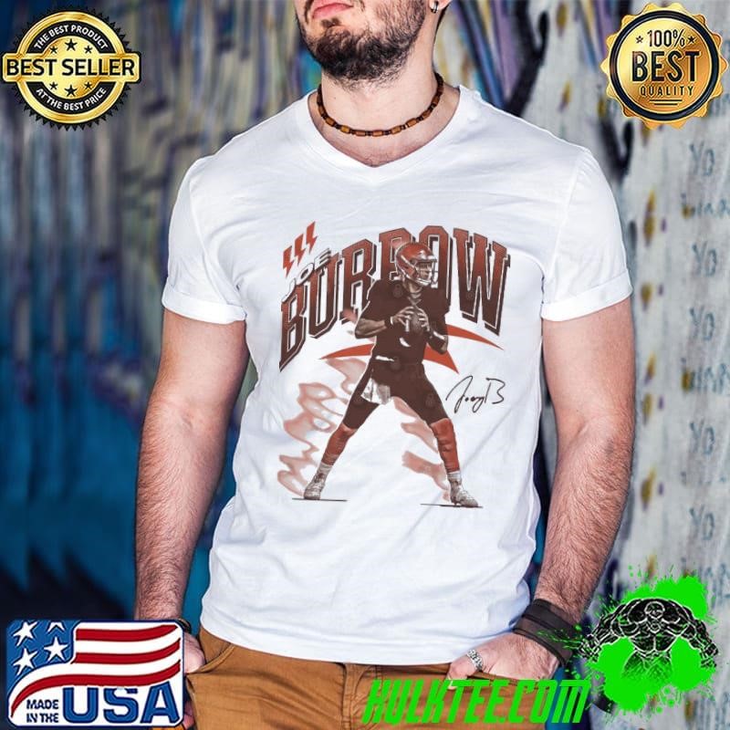 Joe Burrow American football quarterback signature Cincinnati Retro Guys V Neck