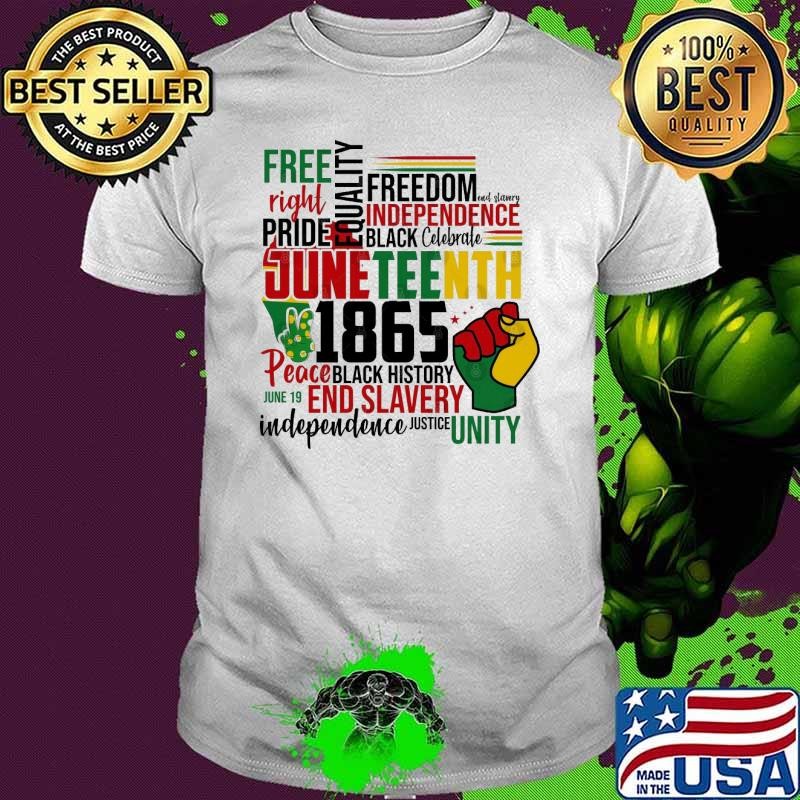 Juneteenth 2024 Celebrate Black Freedom 1865 History Month End Slavery Unisex