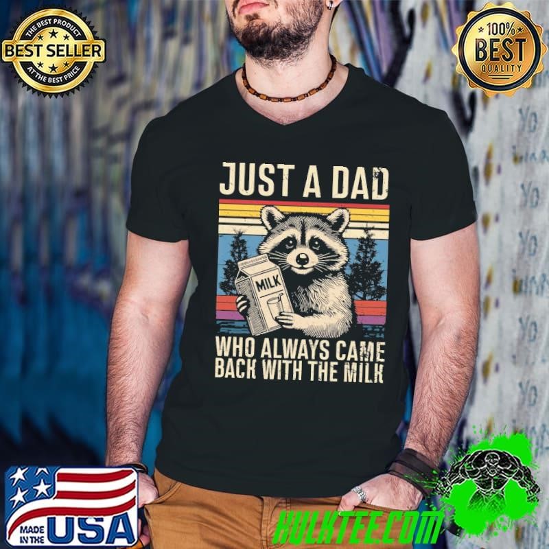 Just A Dad Who Always Came Back With The Milk Vintage Guys V Neck