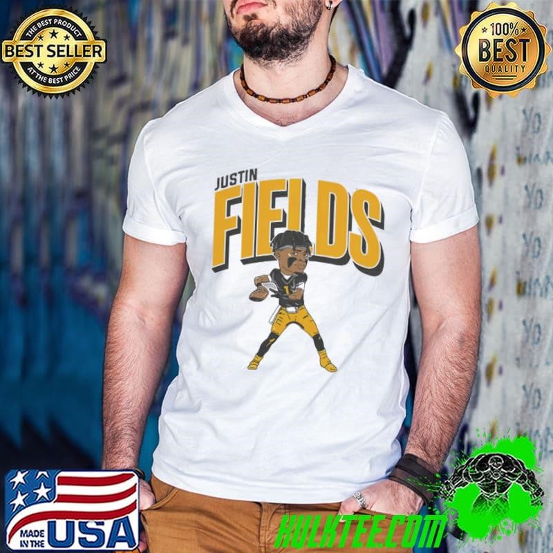 Justin Fields Pittsburgh Caricature American football quarterback T-Shirt