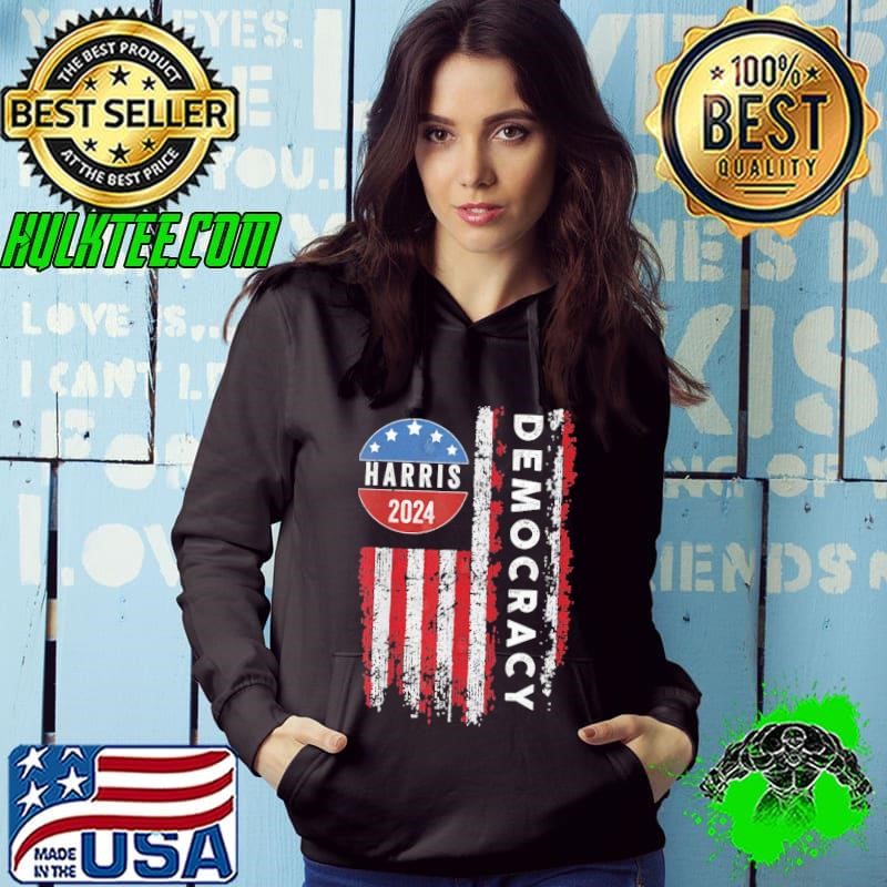 Kamala Harris 2024 US Flag Democratic President Hoodie