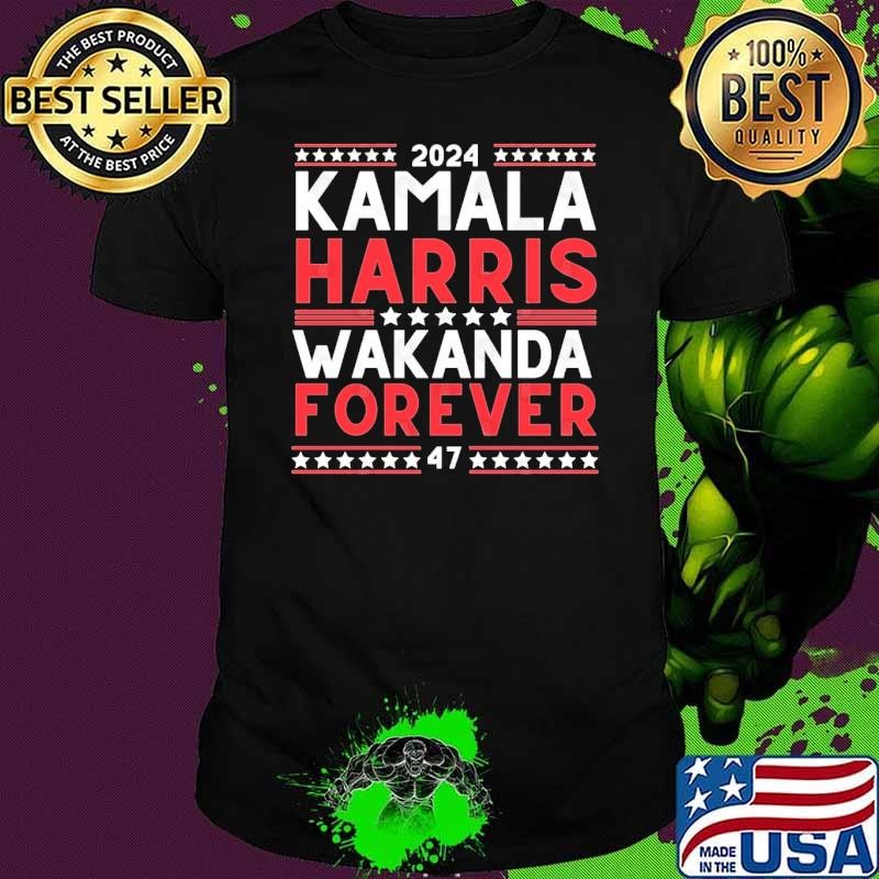 Kamala harris wakanda forever 47 2024 stars vote T-Shirt
