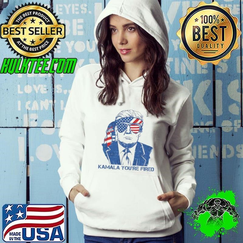 Kamala you're fired donald trump president usa flag vote T-Shirt