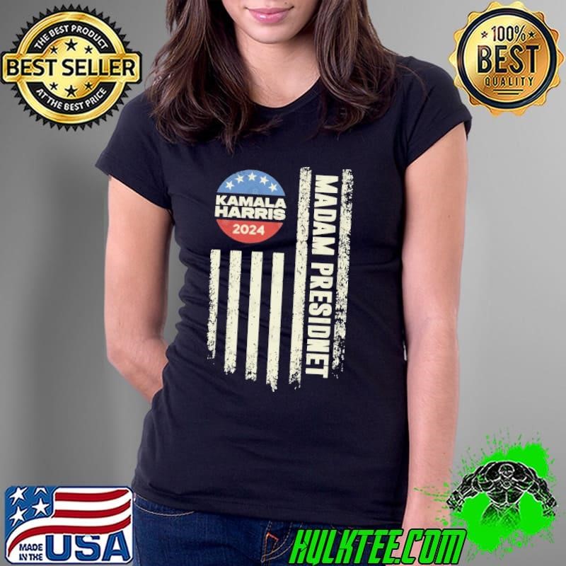 Madam President 47 Kamala Harris 2024 American flag T-Shirt