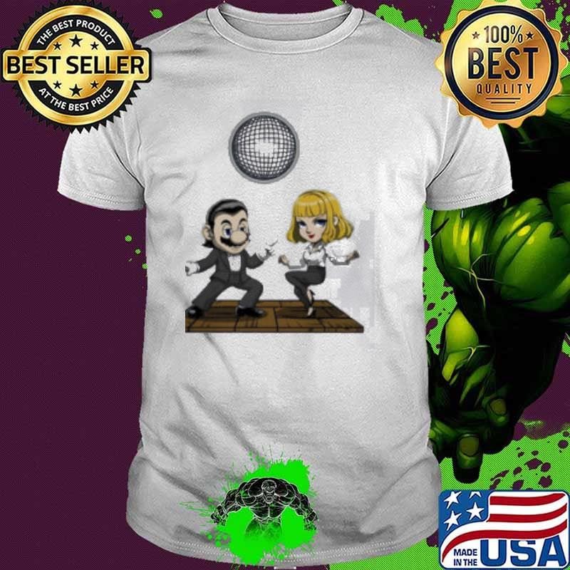 Mario and Princess Peach dancing as Vincent Vega and Mia Wallace Shirt