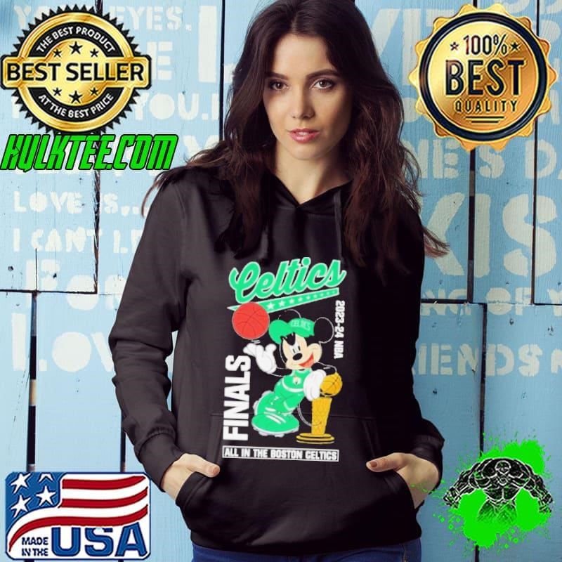 Mickey Mouse Boston Celtics 2023-2024 NBA Finals All In The Boston Celtics Hoodie