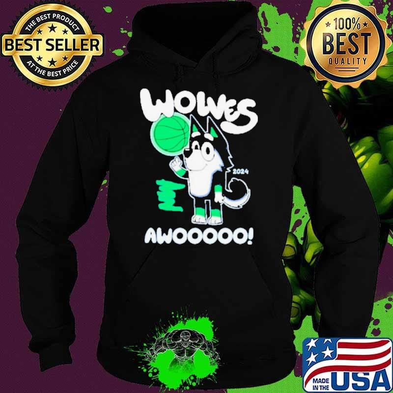 Minnesota Timberwolves Bluey Wolves Awooooo 2024 Shirt