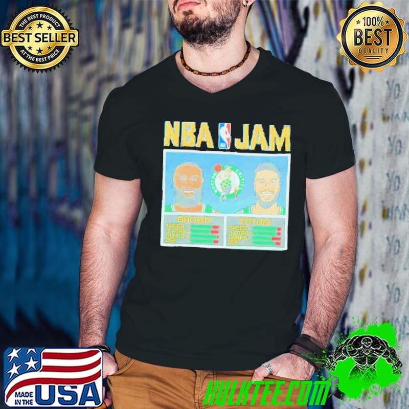 NBA Jam Jaylen Brown Jayson Tatum Boston Celtics Guys V Neck