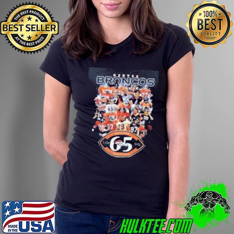 NFL Denver Broncos Football Franchise 1959 2024 65 Years Ladies Tee