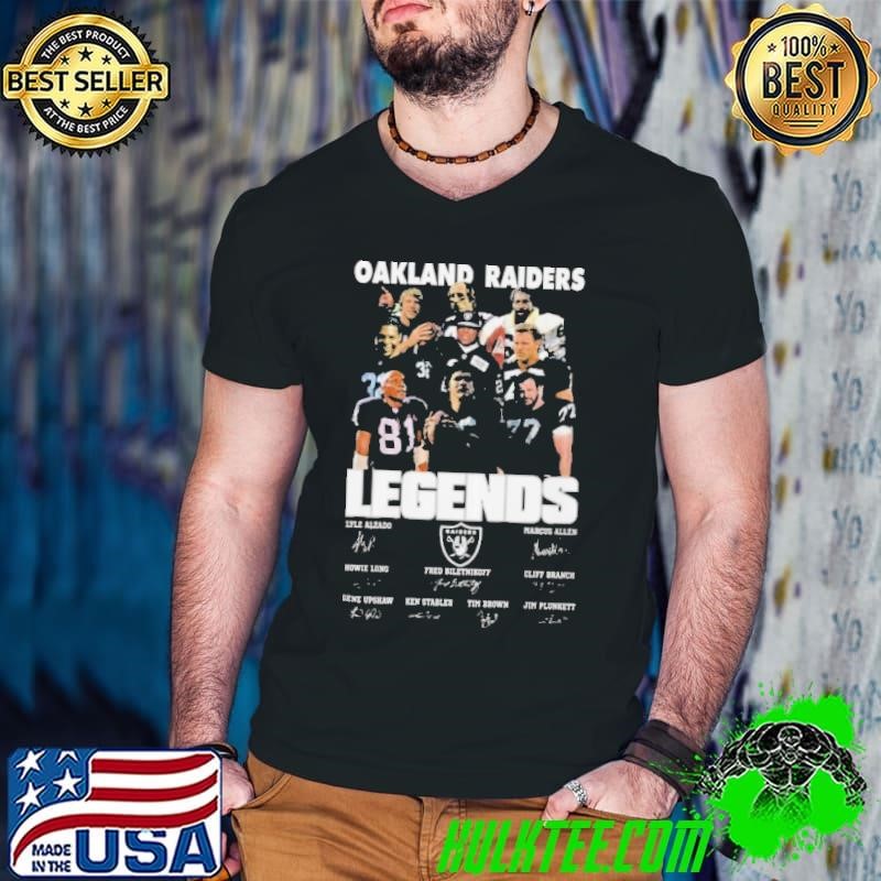 NFL Oakland Raiders American Football Team Legends Signatures Shirt