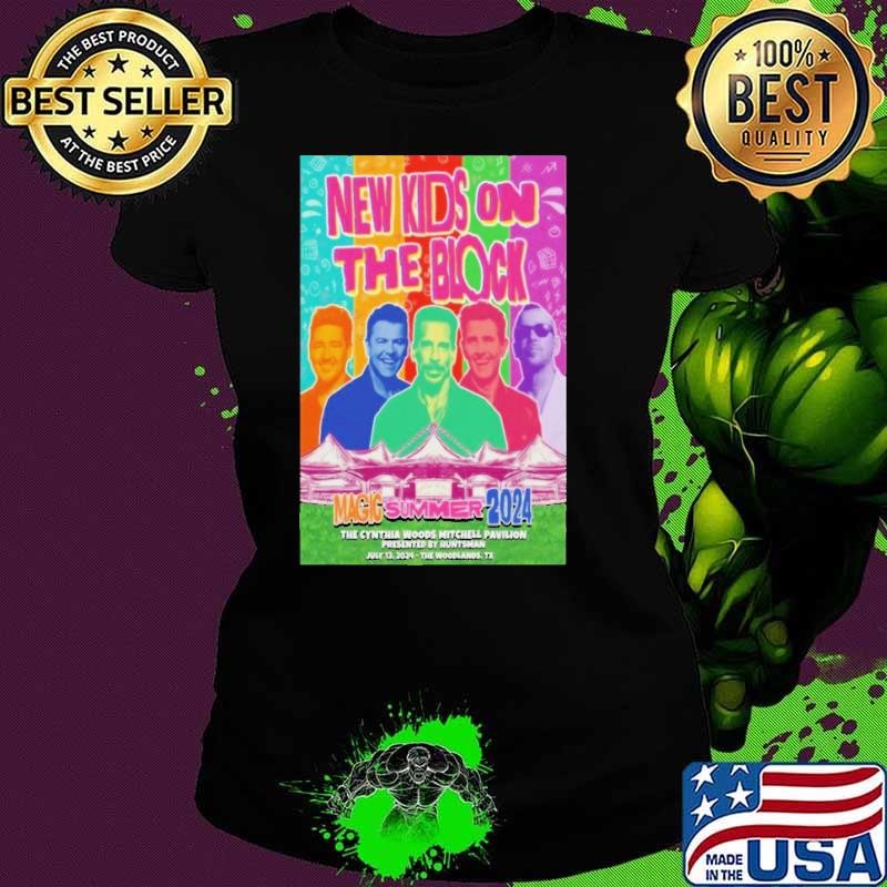 New Kids On The Block Tour In Woodlands TX On July 13 202 Poster Ladies tee
