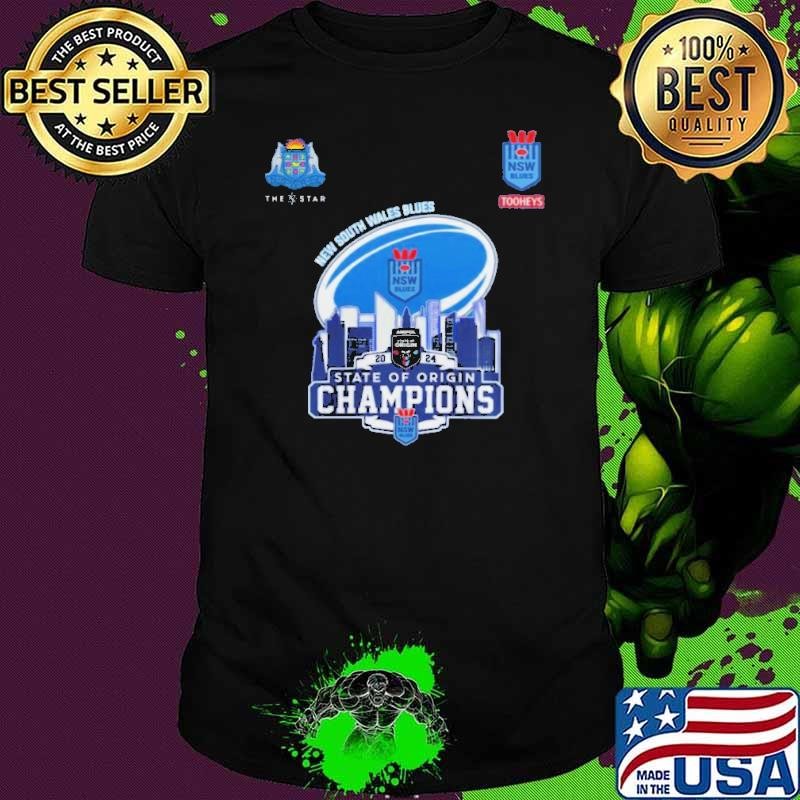 New South Wales Blues 2024 State Of Origin Champions Skyline Shirt