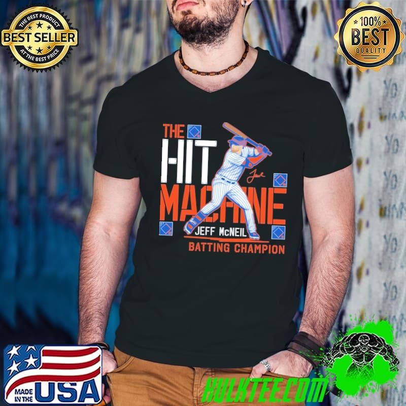 Official Jeff Mcneil The Hit Machine Batting Champion Signature T-Shirt