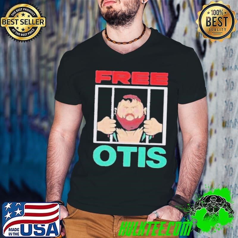 Otis Illustrated Free Otis Black Premium Guys V Neck