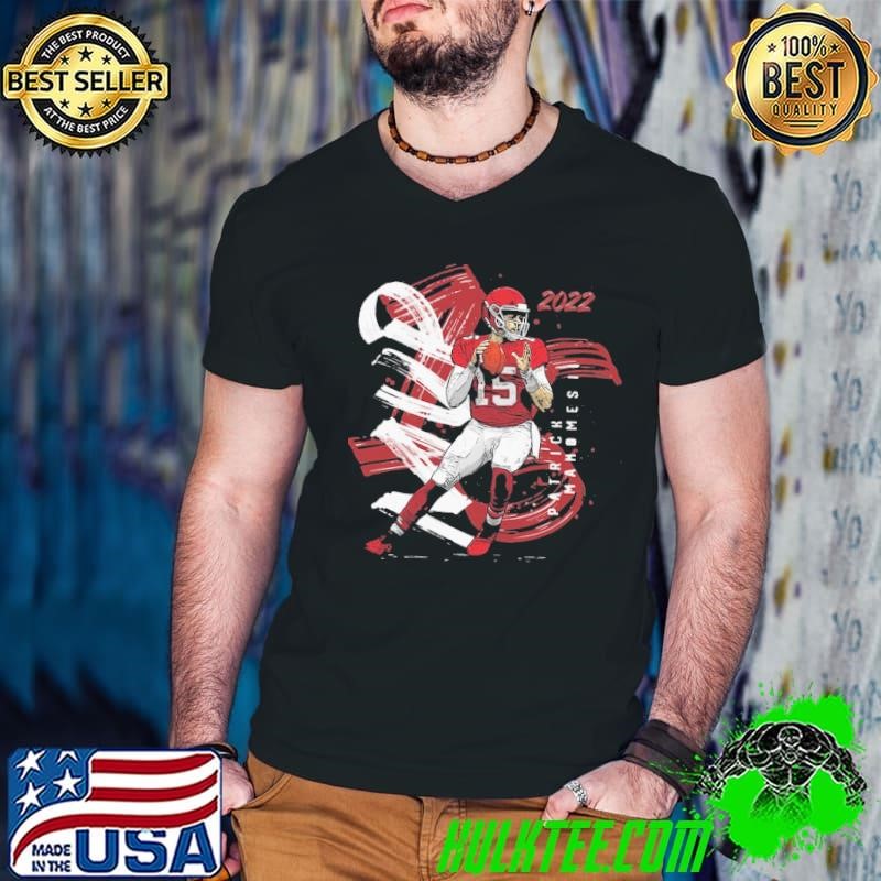 Patrick Mahomes II Kansas City MVP Brush American football quarterback T-Shirt