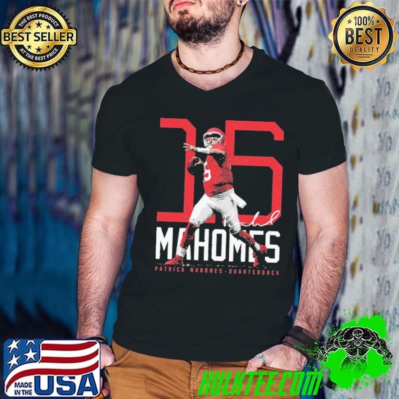 Patrick Mahomes Kansas City Bold Number American football quarterback Guys V Neck
