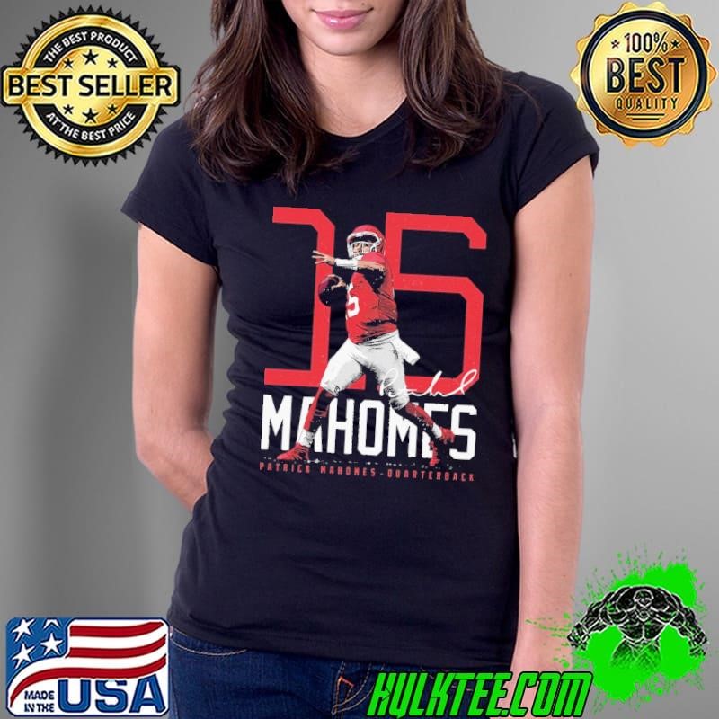 Patrick Mahomes Kansas City Bold Number American football quarterback Ladies Tee