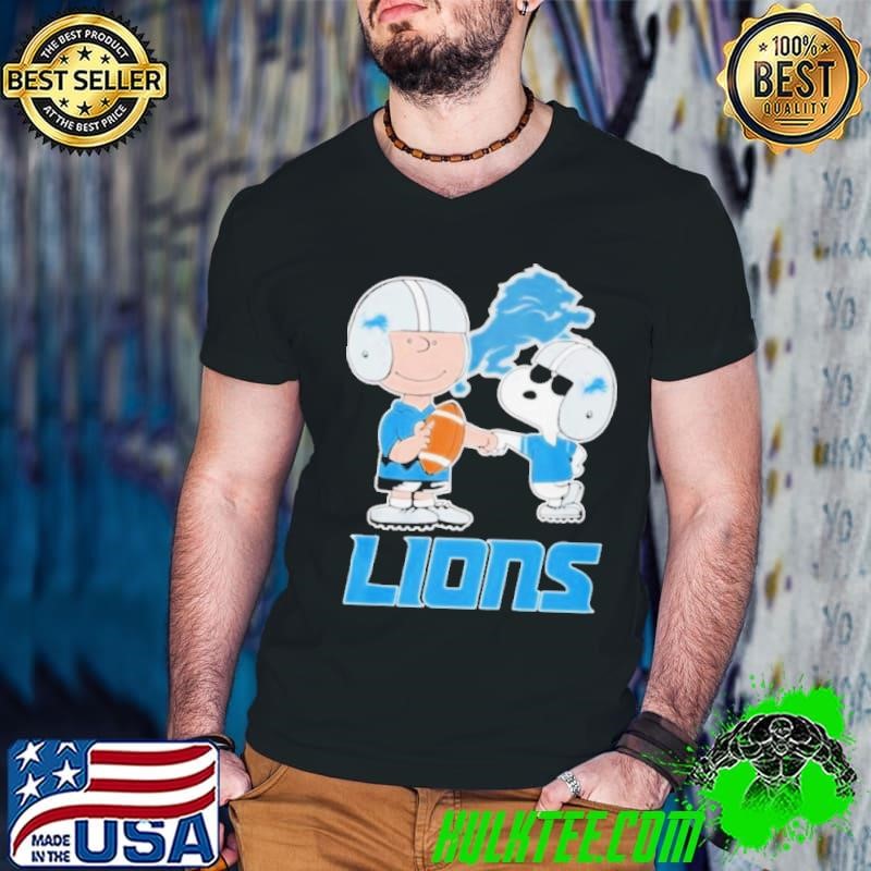 Peanuts Snoopy Fist Bump Charlie Brown Detroit Lions Shirt