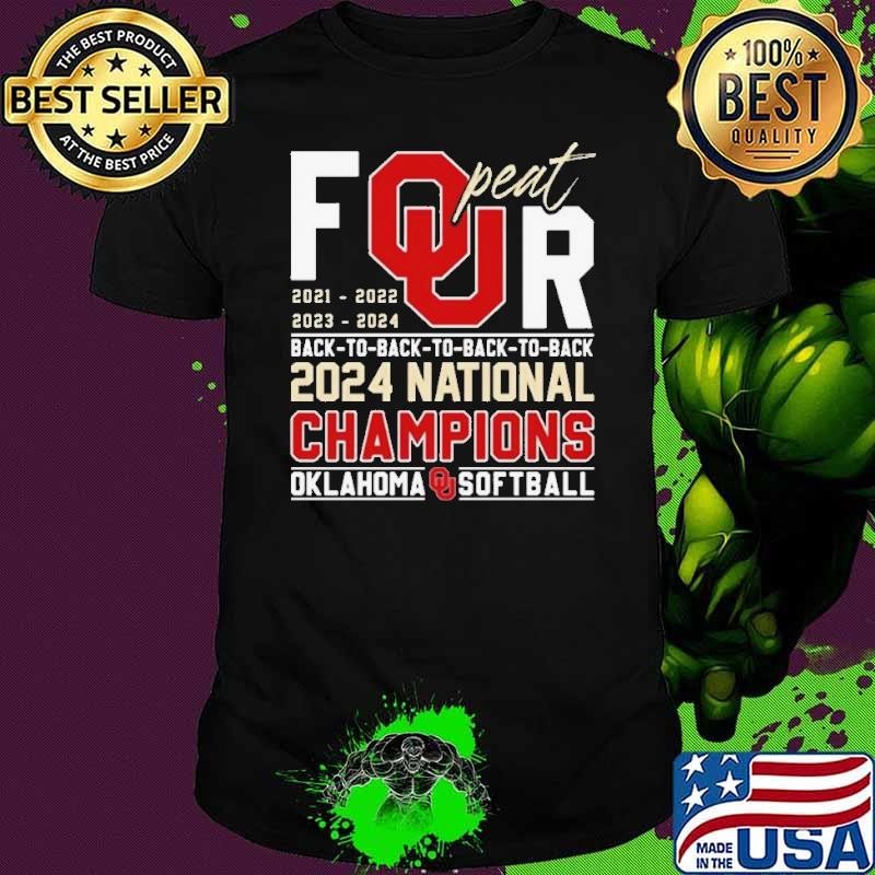 Peat Four Oklahoma Sooners Softball Back To back 2024 National Champions Unisex
