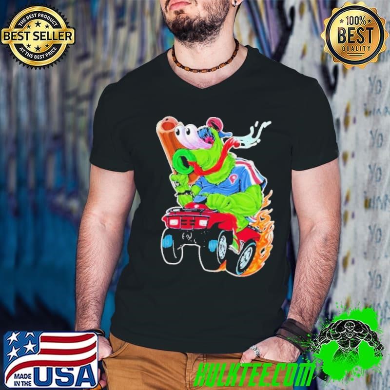 Phillie Phanatic Driving Jeep Philadelphia Phillies Guys V Neck