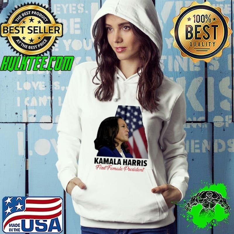President Kamala Harris 2024 First Female President Usa Flag Vote Hoodie