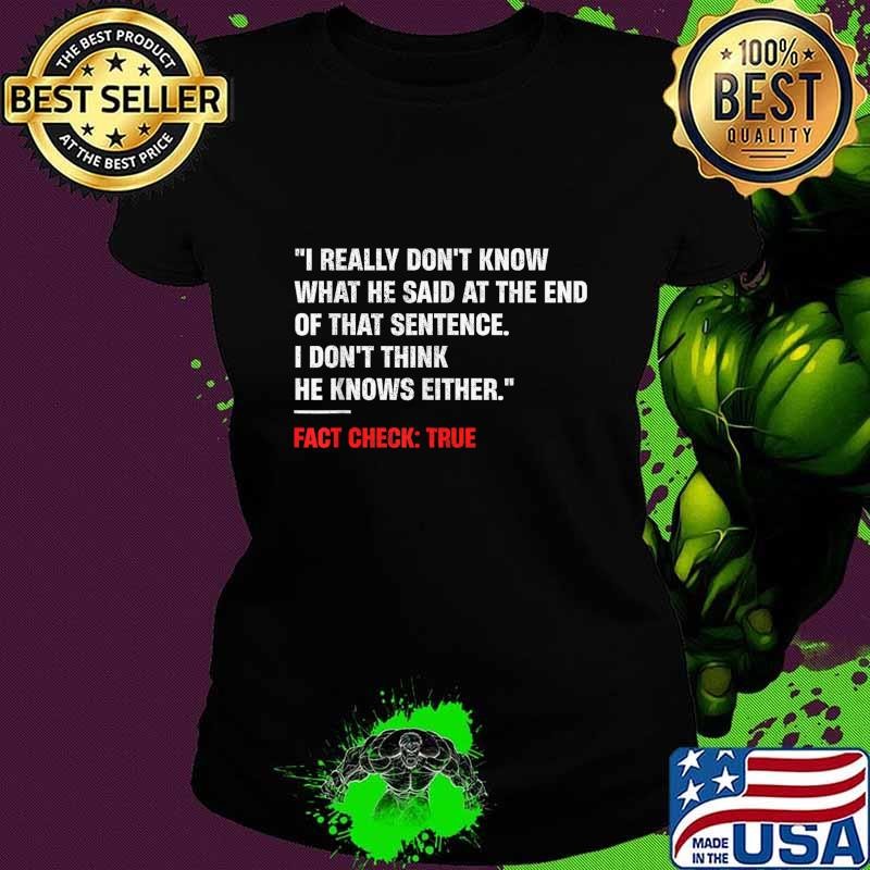 Really don't know what he said at the end he knows either Ladies tee