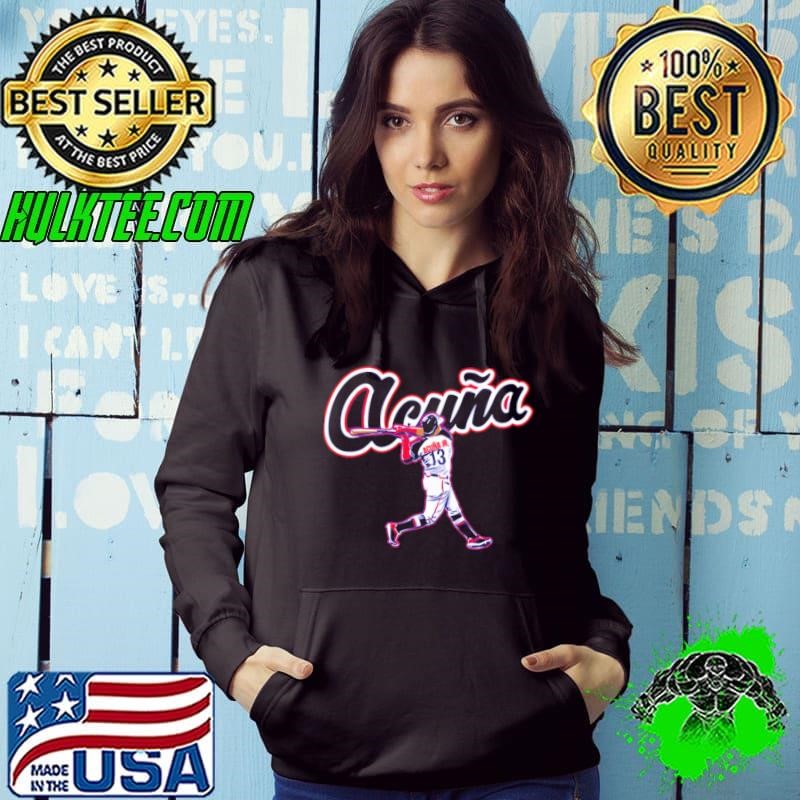 Ronald Acuna Slugger Swing Venezuelan professional baseball outfielder Hoodie