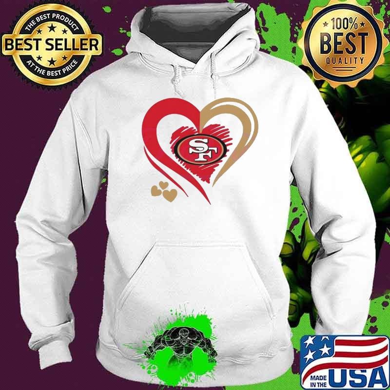 San Francisco 49ers Heart NFL Team Hoodie