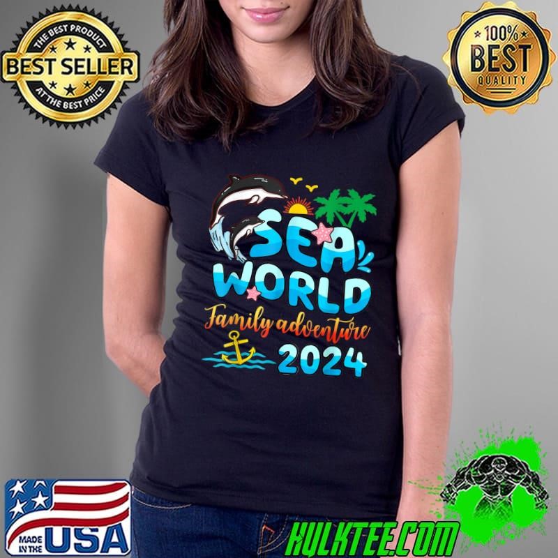 Sea Family Adventure 2024 Vacation Trip Dolphin T-Shirt