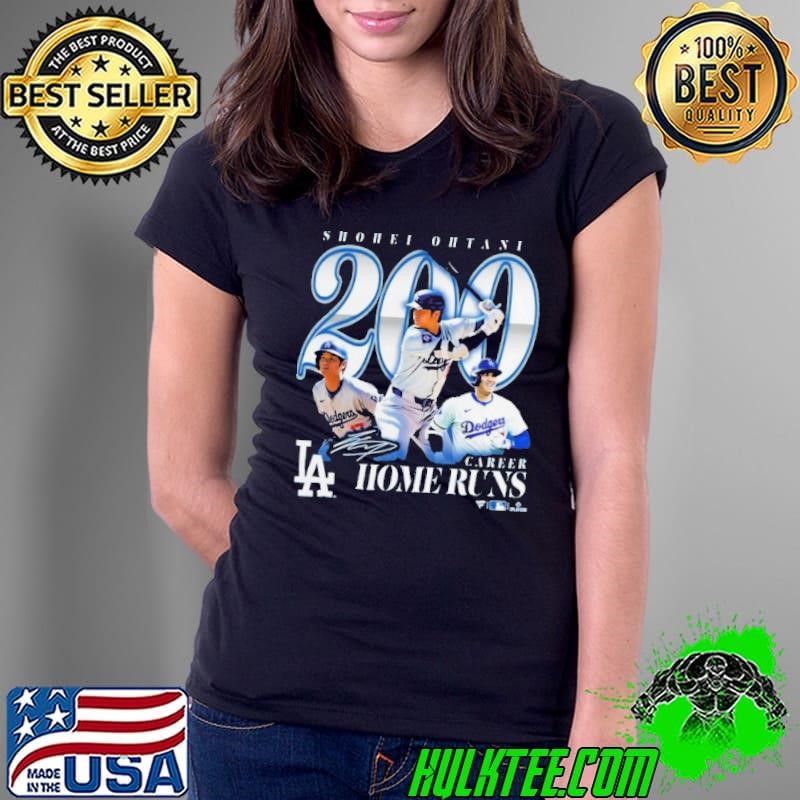 Shohei Ohtani Royal Los Angeles Dodgers 200th Career Home Run Signature shirt